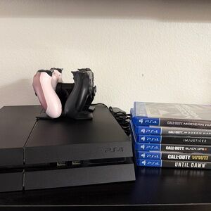 Sony PS4 Console with Black and Rose Gold controller + 6 games included!
